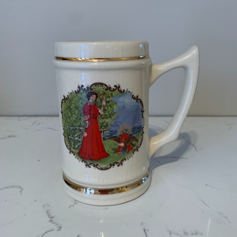 Budweiser Girl  Stein/mug with hook handle